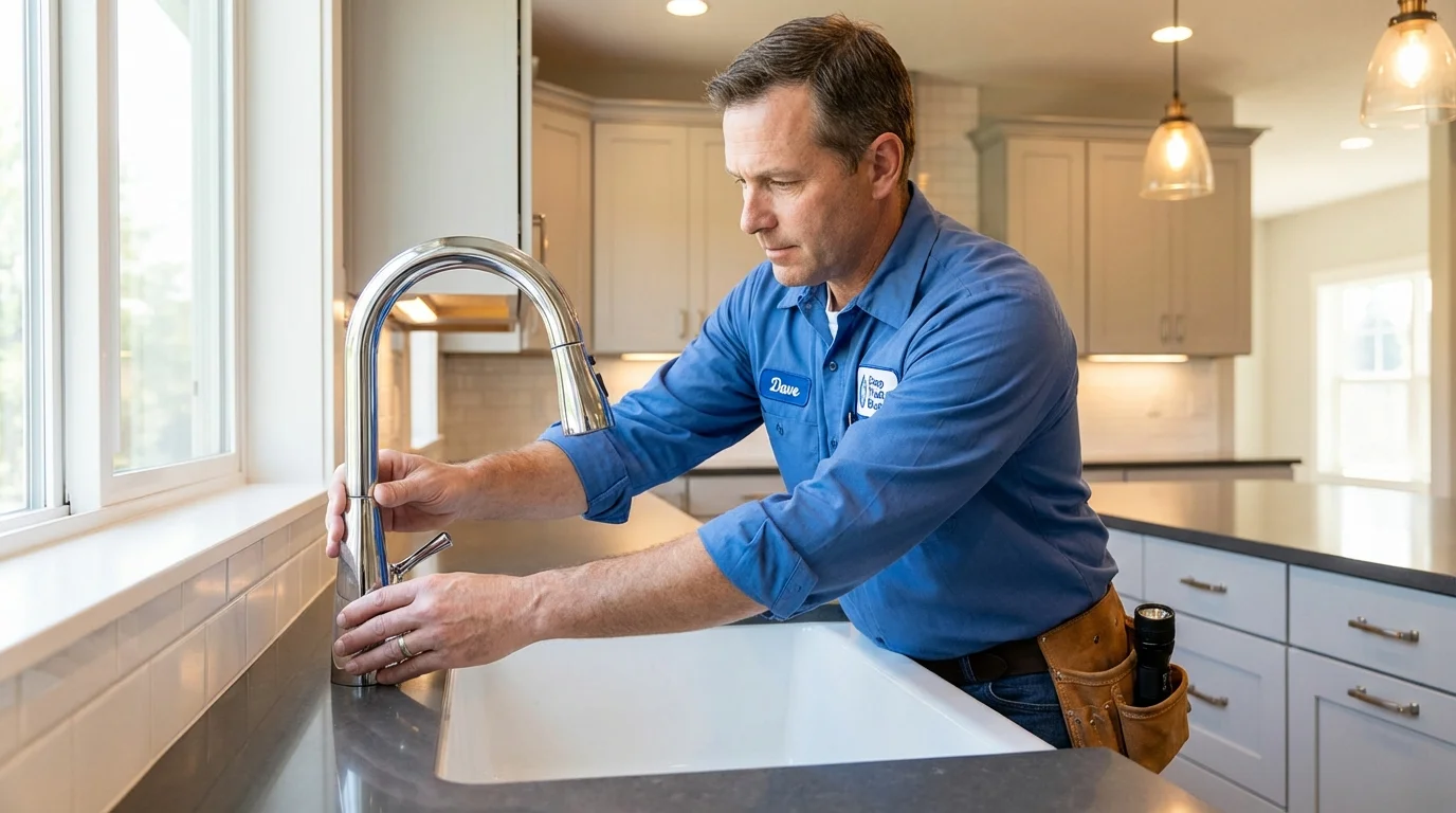 Kitchen faucet installation by Johns Plumbing LLC in Romeo