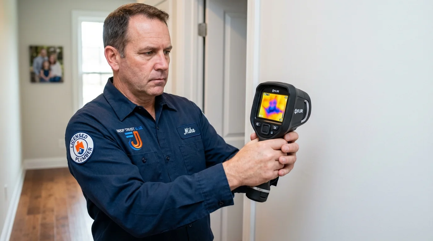 Thermal imaging leak detection by Johns Plumbing LLC in Romeo